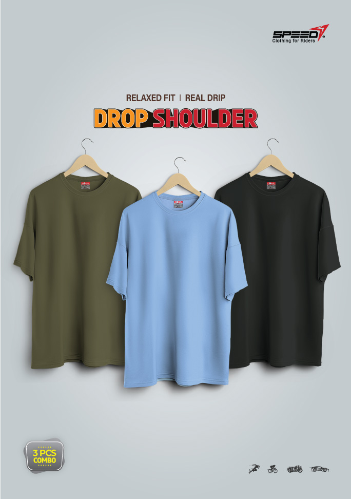 dropsholder-men-women-cotton-t-shirt-combo-olive-and-sky-black
