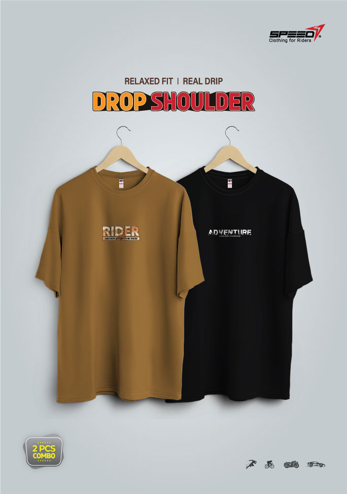 dropsholder-men-women-cotton-printed-t-shirt-combo-brown-black