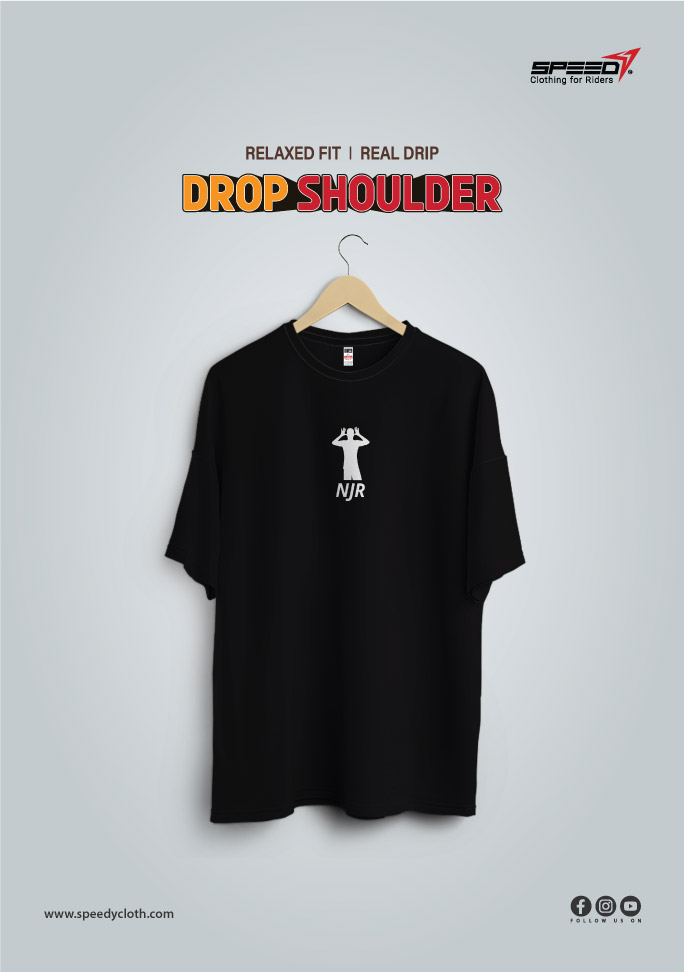 Dropsholder Men & Women Cotton Printed T-Shirt (Black3)