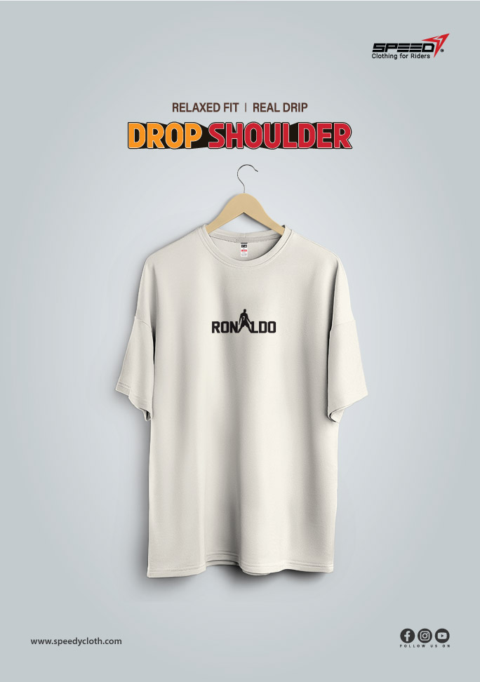 Dropsholder Men & Women Cotton Printed T-Shirt (Off White2)