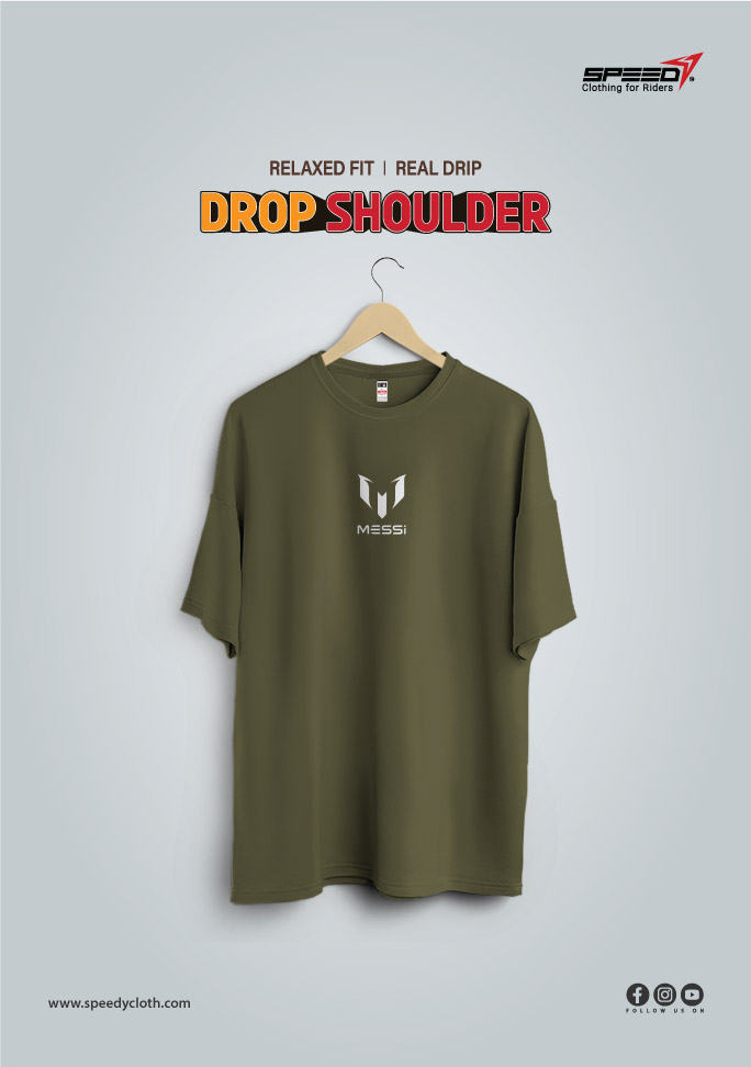 Dropsholder Men & Women Cotton Printed T-Shirt (Olive02)