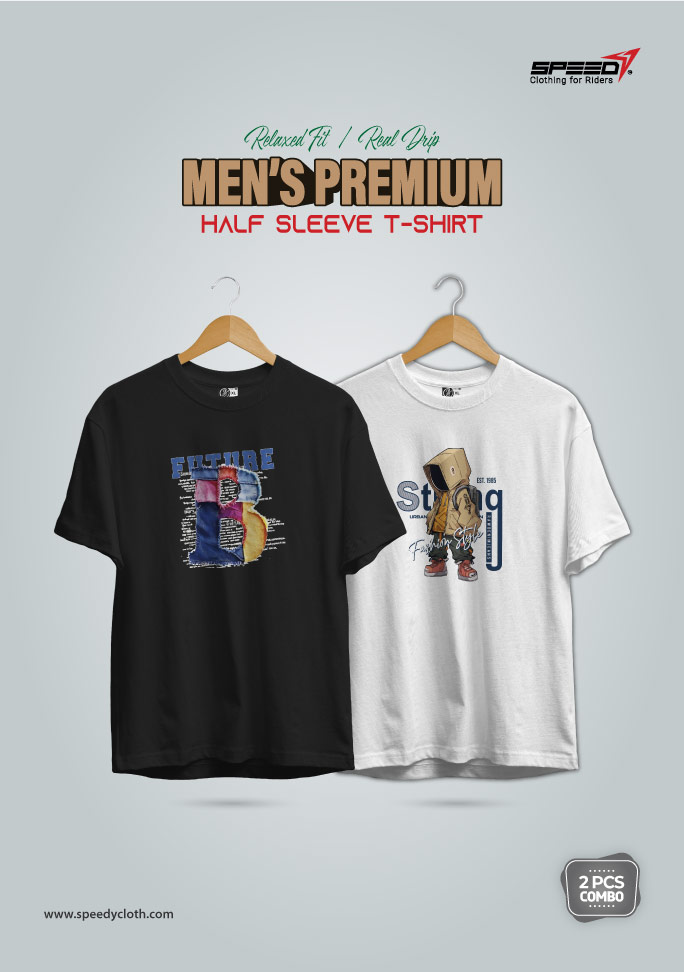 Speedy Premium Printed Cotton T-Shirt combo